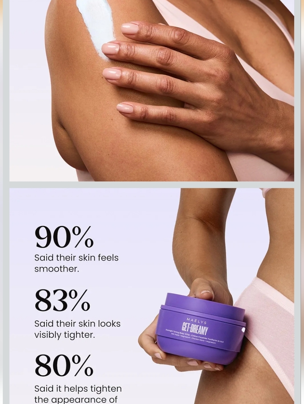 NEW SEALED (2) MAELYS 6.8 Ounces GET-DREAMY Overnight Toning Body Whip ๐ค๐ค - Picture 9 of 12